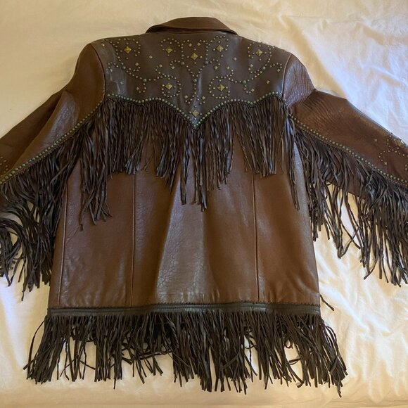 Double D Ranch Leather Fringe Jacket - Picture 6 of 9